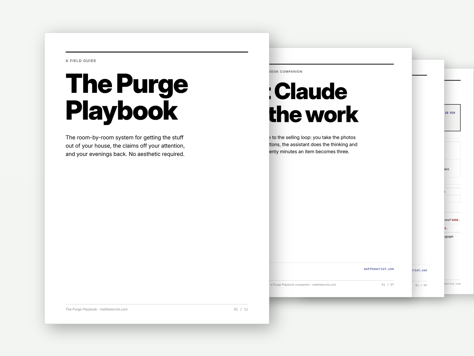 The Purge Playbook, a field guide for getting the stuff out of your house